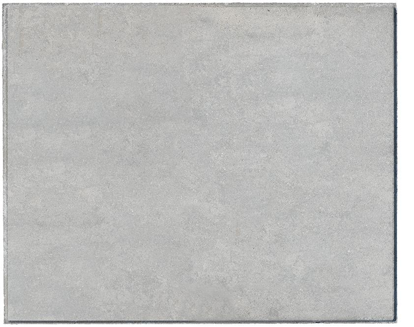 A smooth light grey slab without texture
